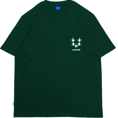 USUAL T-Shirt MINI LOGO - dark green