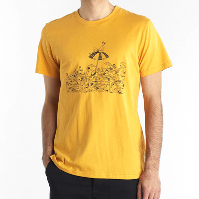 DEDICATED T-Shirt STOCKHOLM BEACH - honey yellow