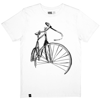 DEDICATED T-Shirt STOCKHOLM SKETCH BIKE white