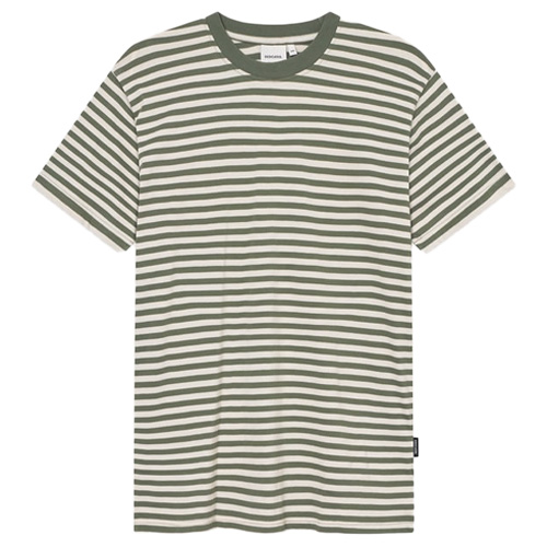 DEDICATED T-Shirt STOCKHOLM STRIPES - leaf green