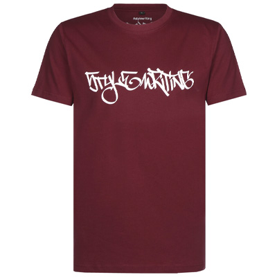 Stylewriting T-Shirt X SUKE burgundy/white