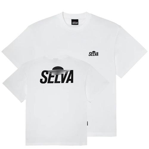 SELVA T-Shirt SUNSET LOGO - white/black