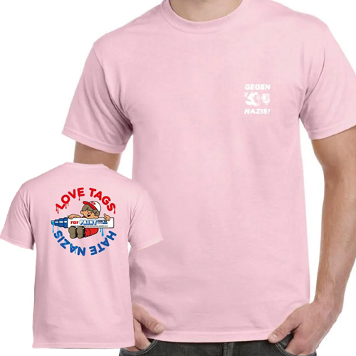 UNDERPRESSURE X RAR T-Shirt LOVE TAGS - pink
