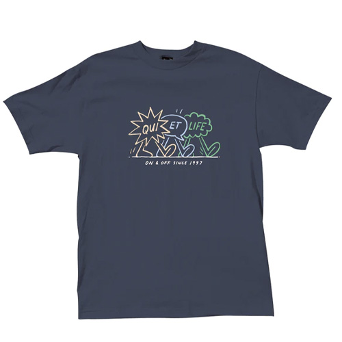 THE QUIET LIFE T-Shirt WALKING BUBBLES - navy