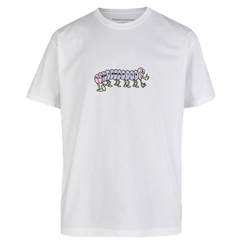 CLEPTOMANICX T-Shirt WORM - white