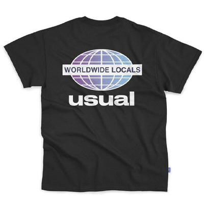 USUAL T-Shirt WORLDWIDE LOCALS - gradient/black