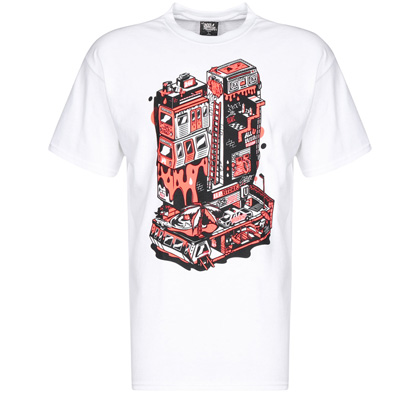 UNDERPRESSURE T-Shirt UPTOWN white/red