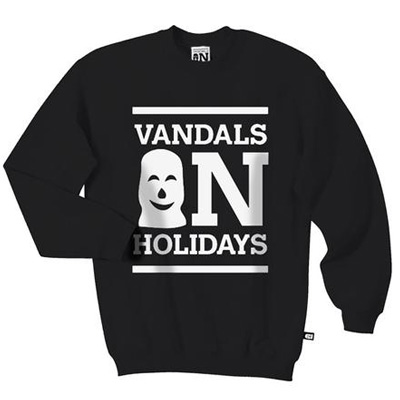 VANDALS ON HOLIDAYS Sweater LOGO black/white