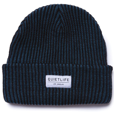 THE QUIET LIFE Beanie VERTICAL STRIPED - navy/black