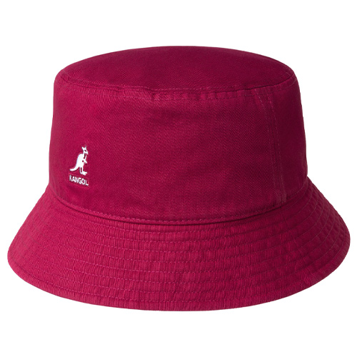 KANGOL Bucket Hat WASHED COTTON - cranberry