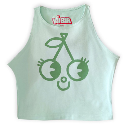 YUBIA Girl Tank Top SWEET CHERRIES mint