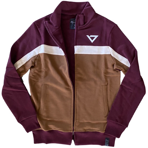 ADE Trackjacket SNAP - bordeaux/butter/hazle