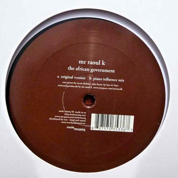 Mr Raoul K - The African Government - Vinyl 12"