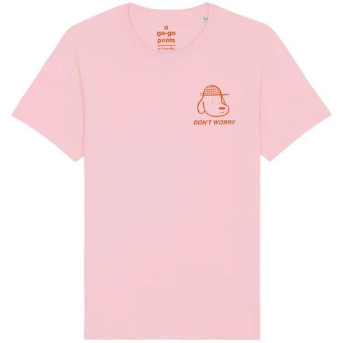 A GO-GO PRINTS T-Shirt DON'T WORRY - pink