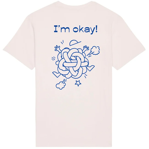 A GO-GO PRINTS T-Shirt I'M OKAY - vintage white