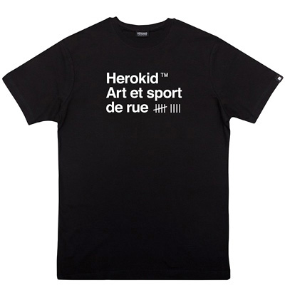 HEROKID T-Shirt ART ET SPORT DE RUE black/white