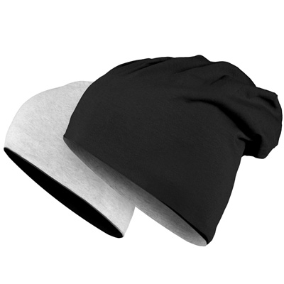 JERSEY Summer Beanie REVERSIBLE black/grey