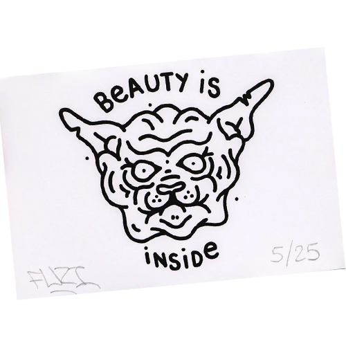 FUZI Silkscreen Postcard - BEAUTY IS INSIDE