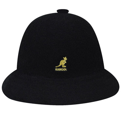 KANGOL Bucket Hat BERMUDA CASUAL black/gold