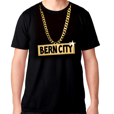 STILLALIVE T-Shirt BERN CITY CHAIN black/gold