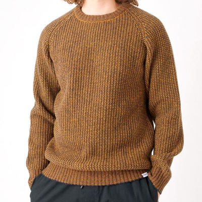 CLEPTOMANICX Knit Sweater BIG BEN dark navy/ochre brown