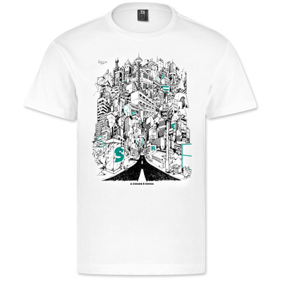 UNDERPRESSURE T-Shirt CIUDAT white/black