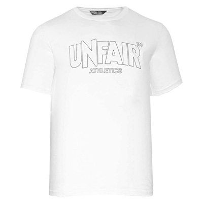 UNFAIR ATHLETICS T-Shirt CLASSIC LABEL OUTLINE white