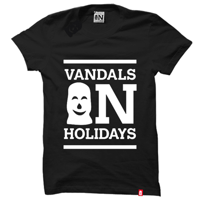 VANDALS ON HOLIDAYS T-Shirt CLASSIC LOGO black/white