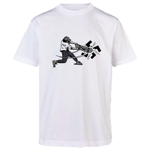 CLEPTOMANICX T-Shirt FIGHT THEM - white