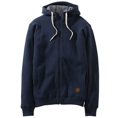 CLEPTOMANICX Hooded Zipper WOOZER 3 heather dark navy