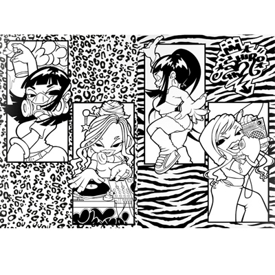 On The Run Otr Color Me Manga Graffiti Ausmalbuch