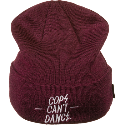 MR. SERIOUS Beanie COPS CANT DANCE maroon