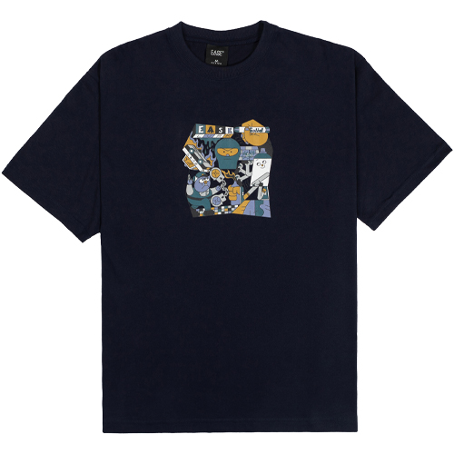 EASE T-Shirt SOLID - navy blue
