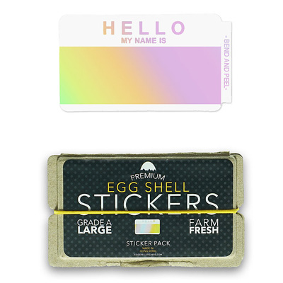 EGG SHELL Sticker Pack HELLO hologram (50 pcs)