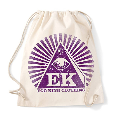 EGOKING Turnbeutel LOGO natural/purple