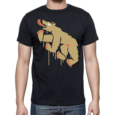 EGOKING T-Shirt MR. BEAR black/gold