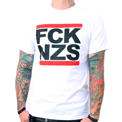 TRUE REBEL T-Shirt FCK NZS white