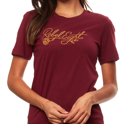 REBEL8 Girl Shirt FLORET burgundy