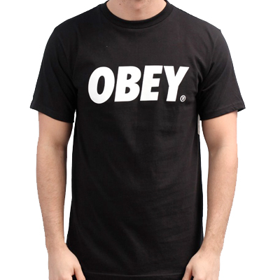 OBEY T-Shirt OBEY FONT LOGO black/white