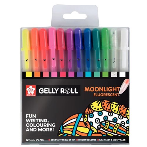 SAKURA Gelly Roll 12er Set Moonlight Fluorescent