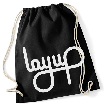 LAYUP Gym Bag LOGO cotton black