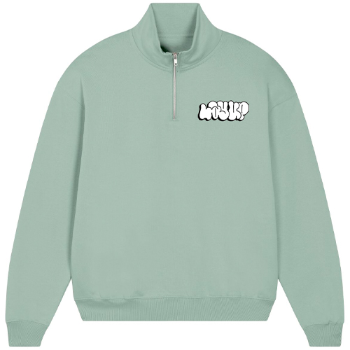 LAYUP Quarter-Zip Sweater Throwie - caribbean green