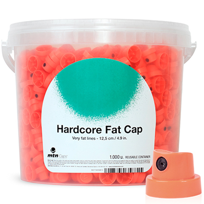 FAT Cap HARDCORE orange-schwarz - 1000er Bucket