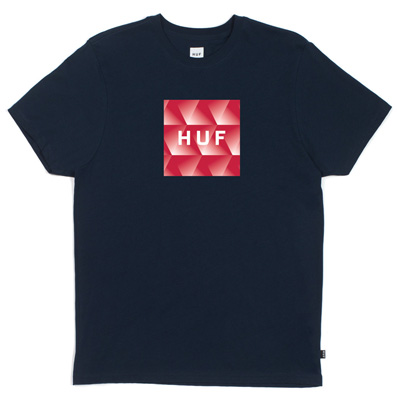 HUF T-Shirt PREMIERE BOX LOGO navy/red