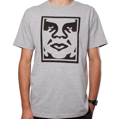 OBEY T-Shirt ICON FACE heather grey