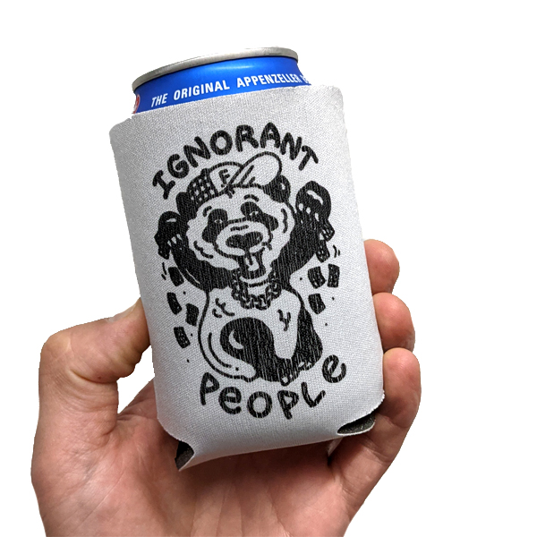 IGNORANT PEOPLE Beer Cooler PANDA white