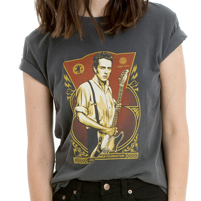 OBEY Girl Shirt JOE STRUMMER dusty black