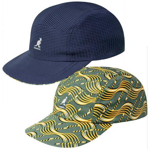 KANGOL 5Panel Cap Facewave Reversible green/navy