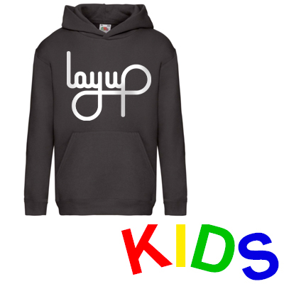 LAYUP Hoody LOGO black/white - Kids