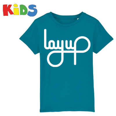 LAYUP T-Shirt Organic LOGO - ocean blue - Kids